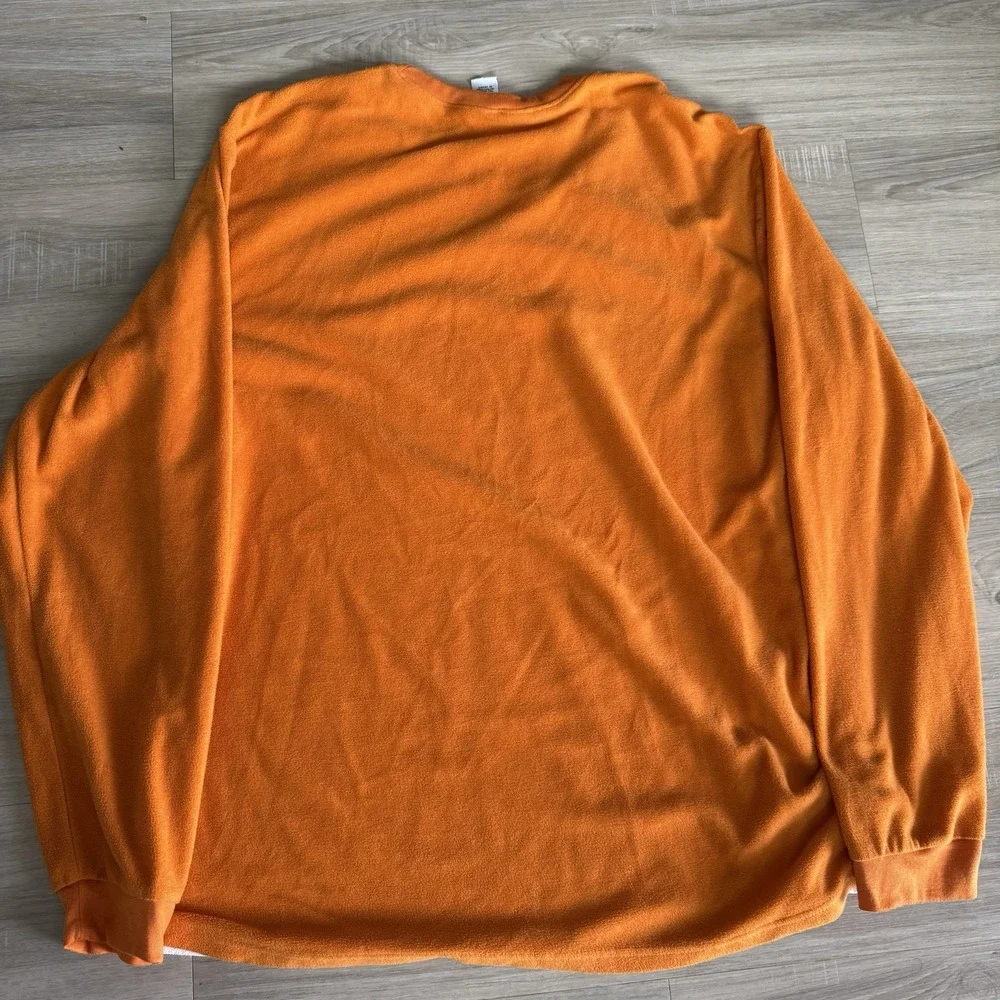 Disney Pajama Top Size XL White‎ Orange Halloween Mickey Goofy Pluto Holiday